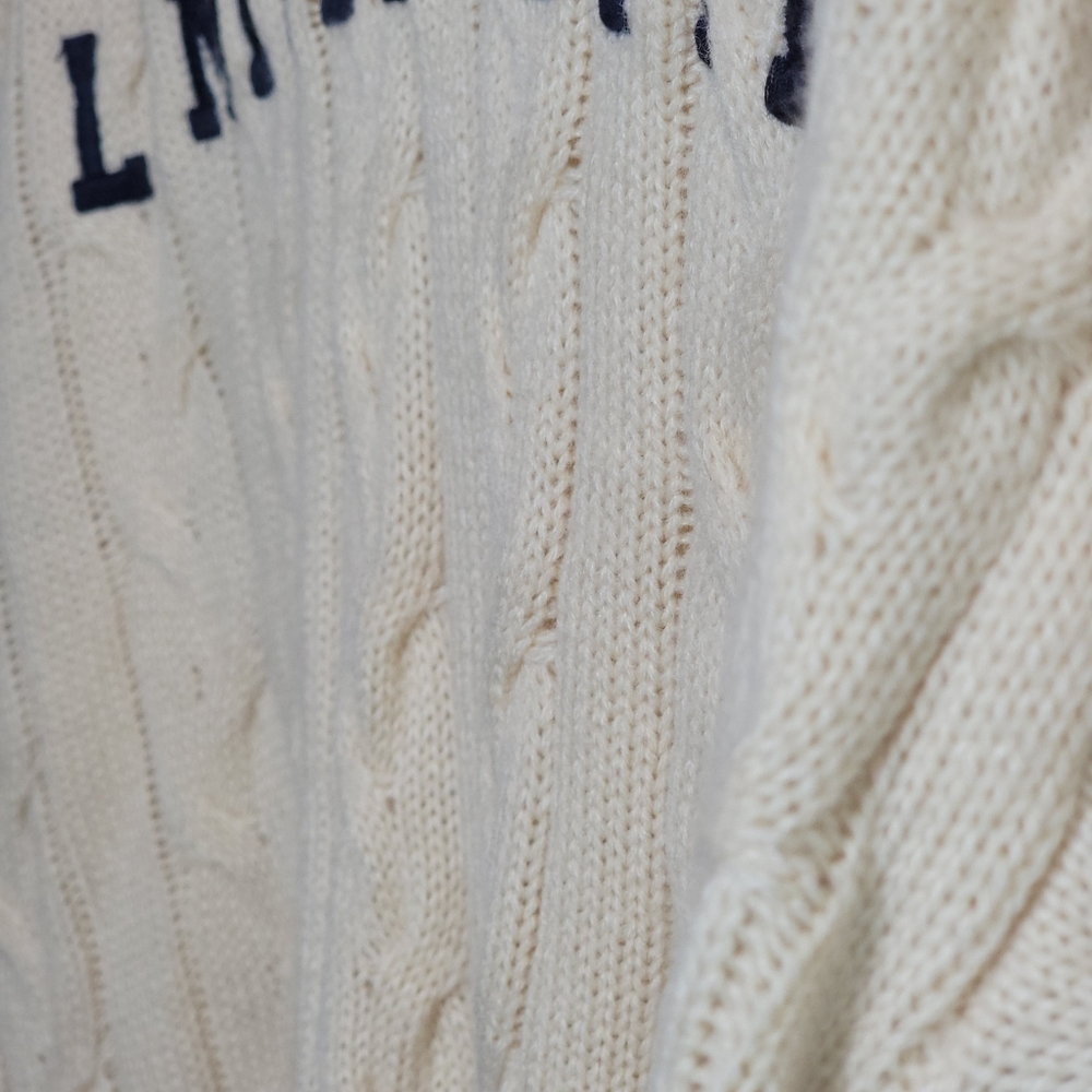 Cream Cable Knit Sweater | L - Picture 7 of 8
